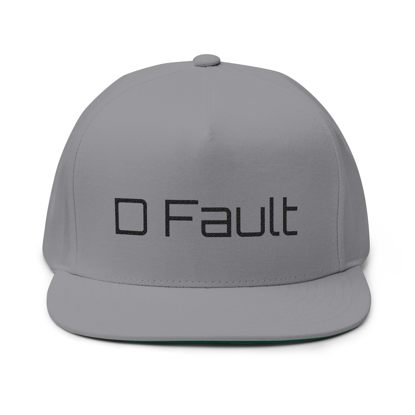 D Fault Embroidered Flat Bill Cap