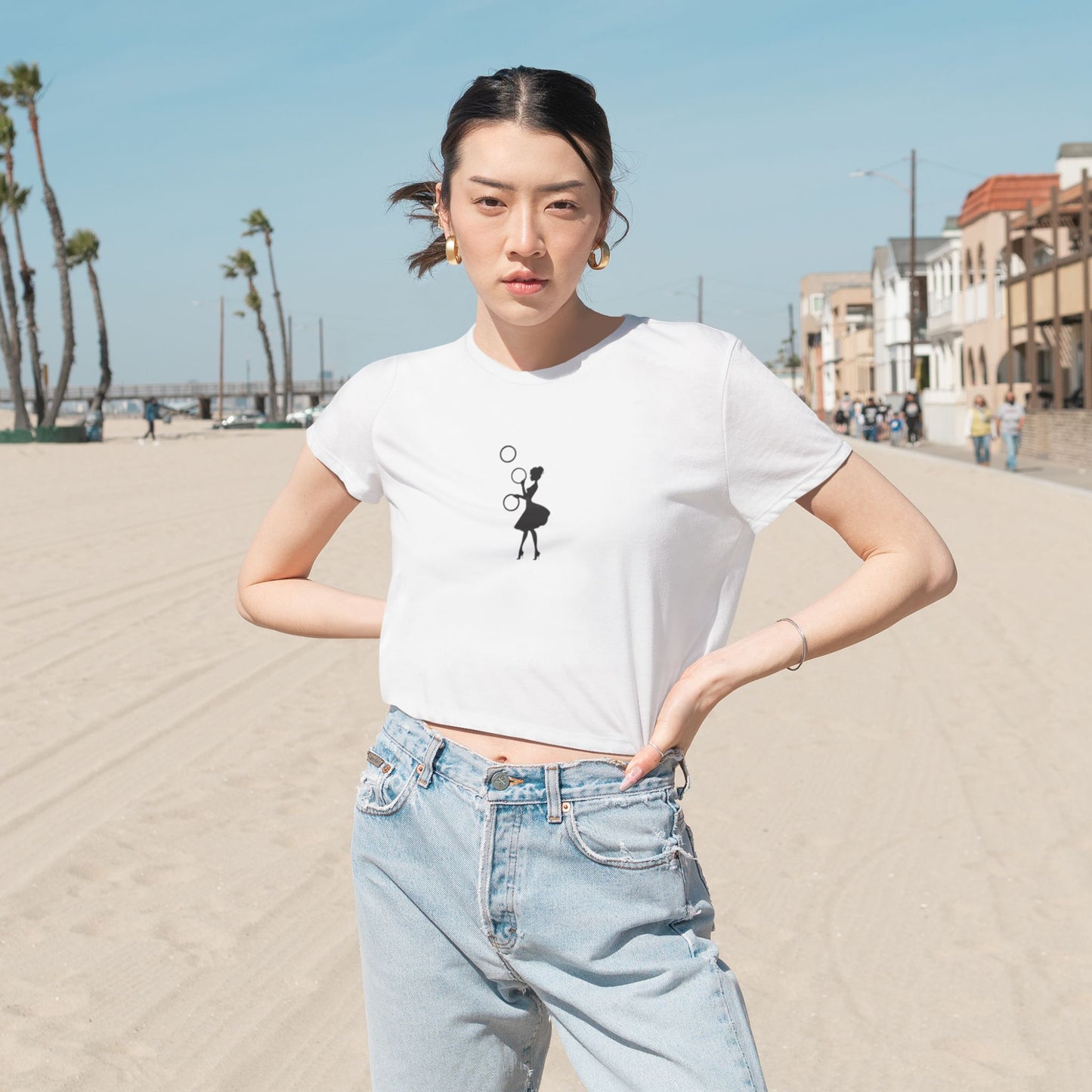 Female Juggler Flowy Crop Top
