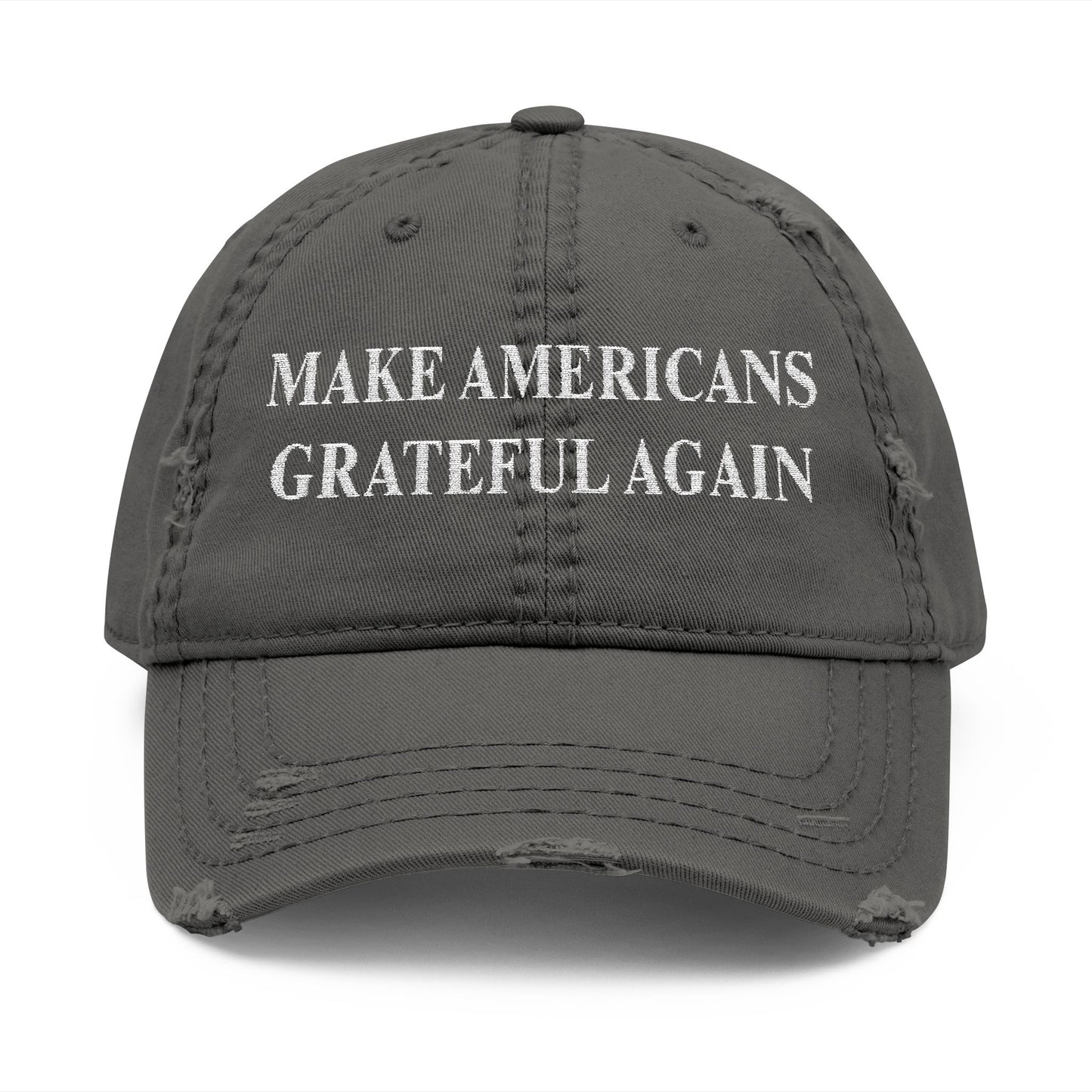 Distressed Dad Hat - 'Make Americans Grateful Again' Embroidery