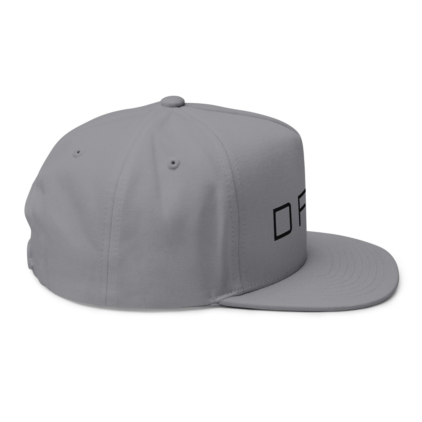 D Fault Embroidered Flat Bill Cap