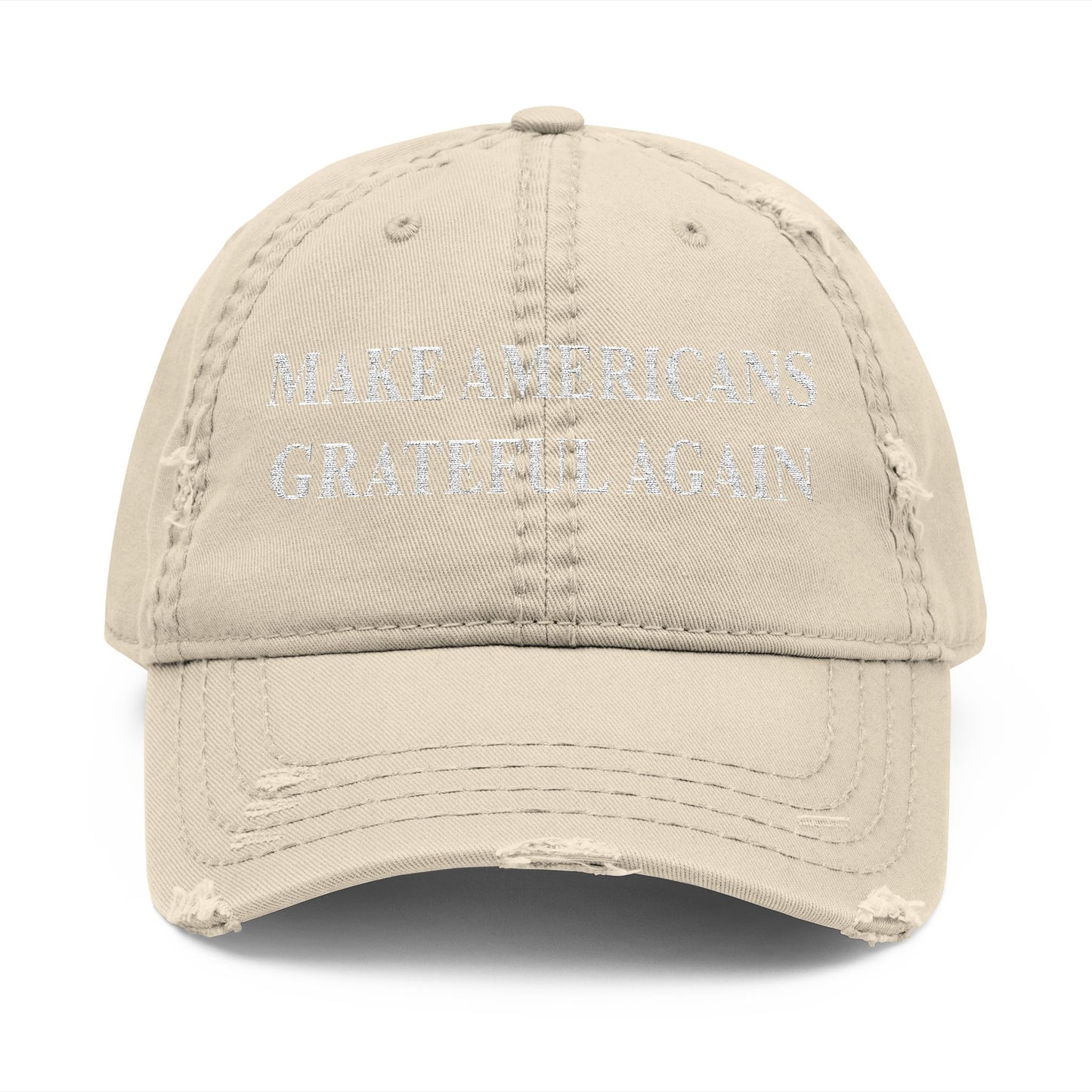 Distressed Dad Hat - 'Make Americans Grateful Again' Embroidery