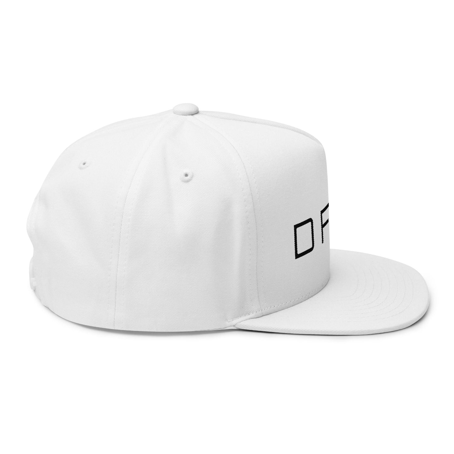 D Fault Embroidered Flat Bill Cap