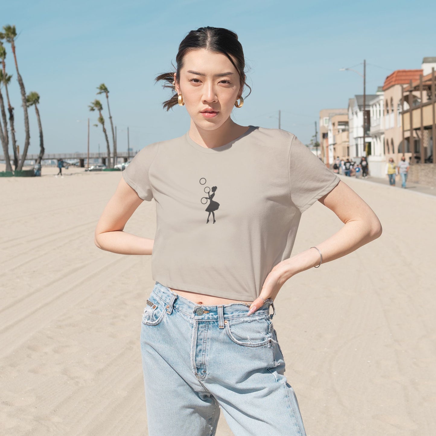 Female Juggler Flowy Crop Top