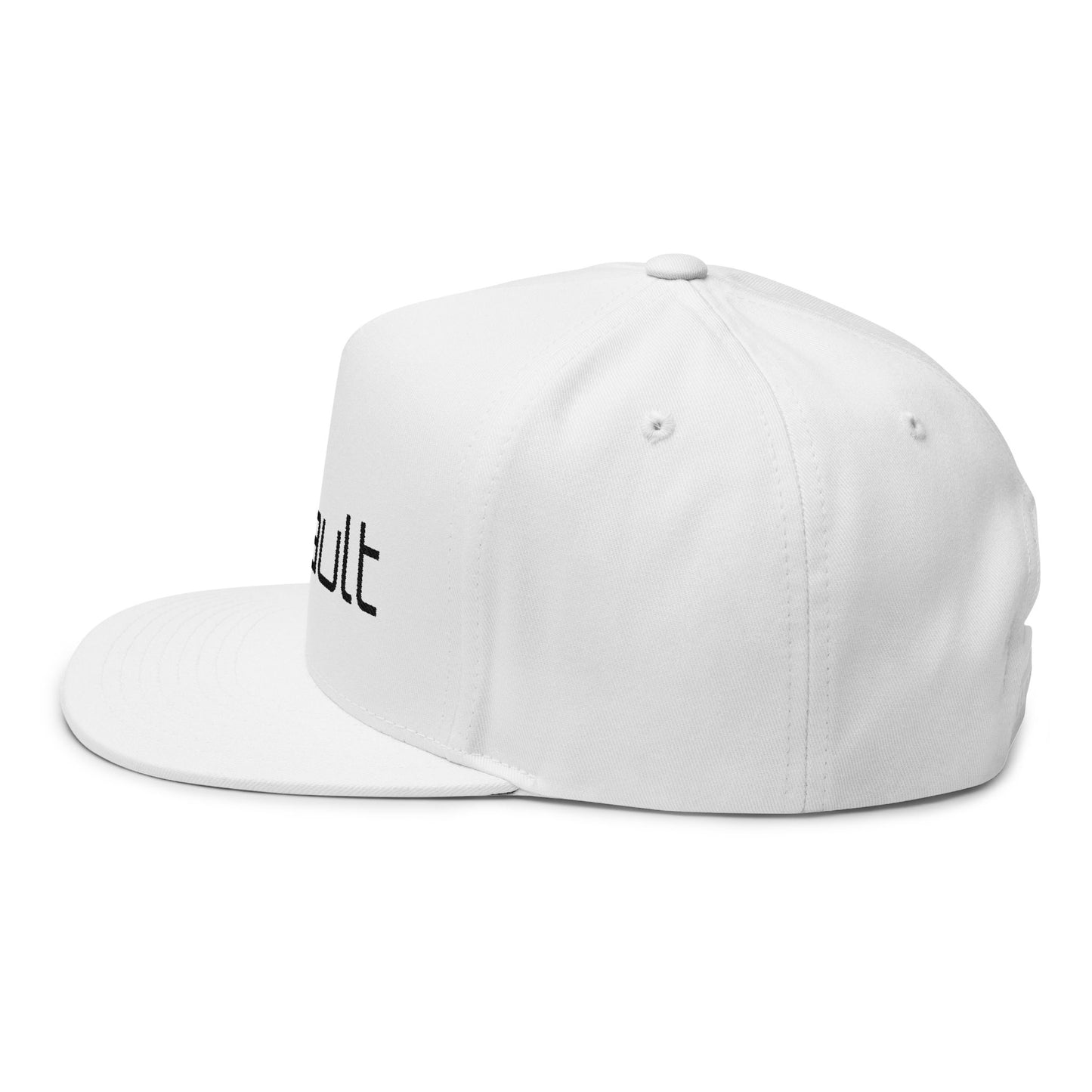 D Fault Embroidered Flat Bill Cap