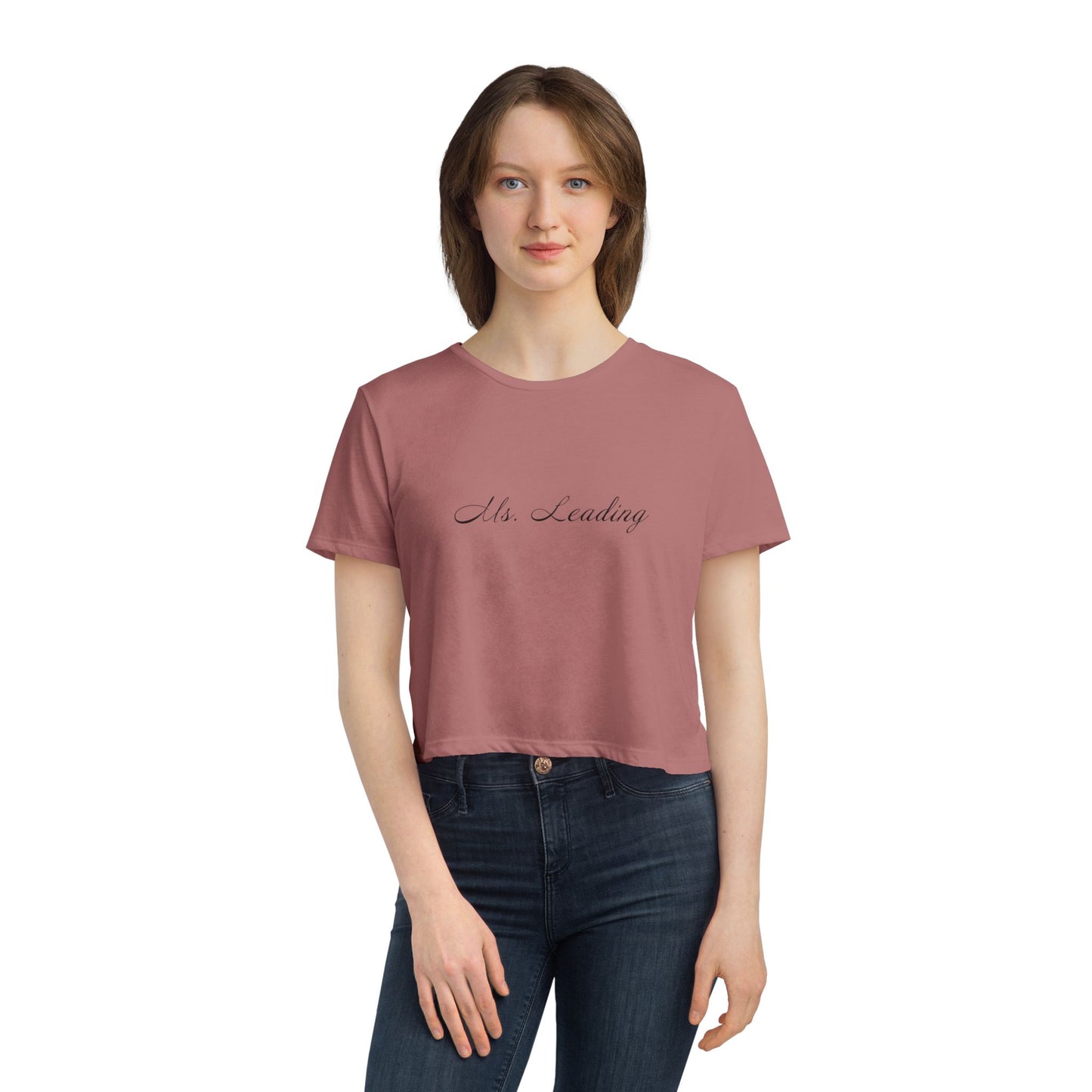 'MS.LEADING' Flowy Crop Top