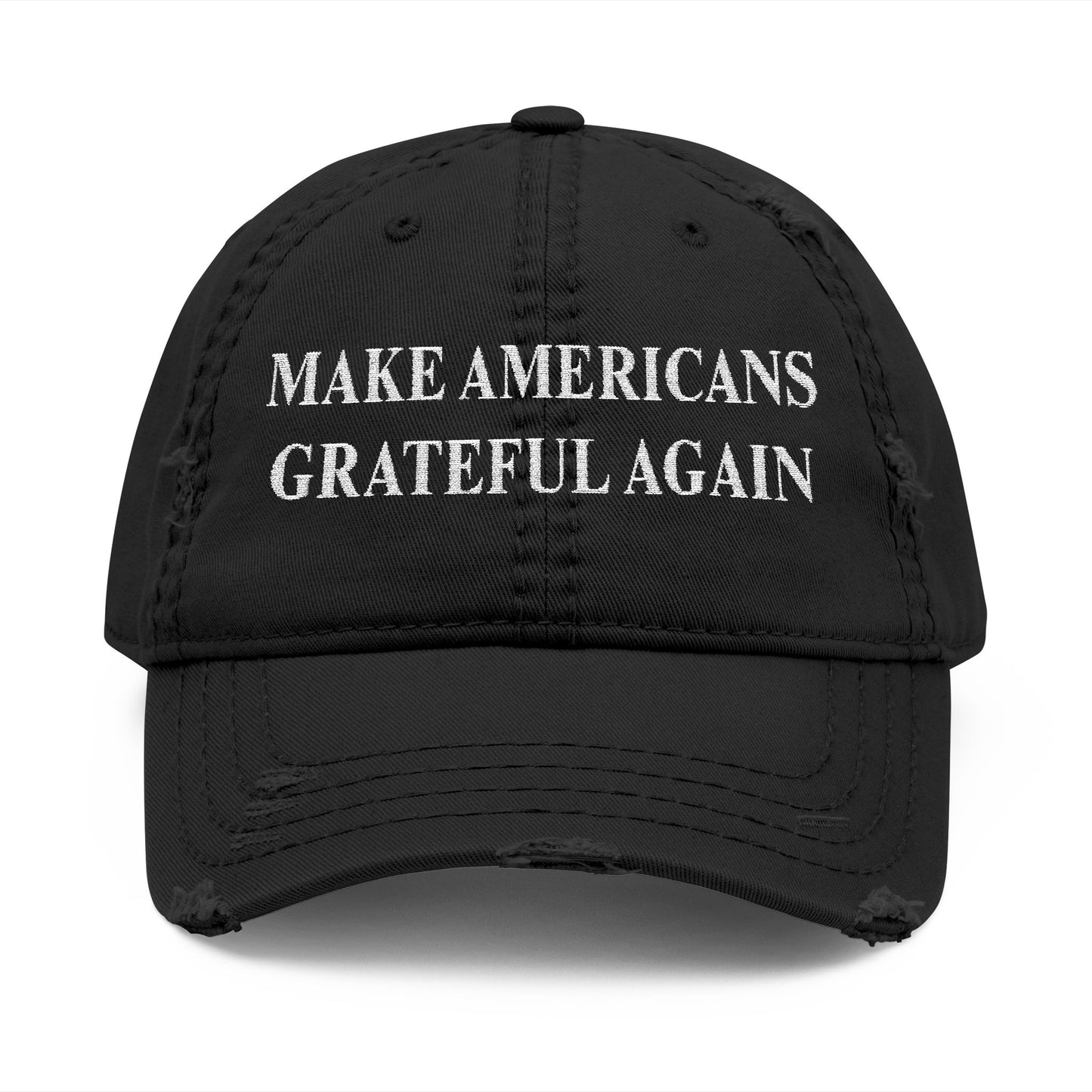 Distressed Dad Hat - 'Make Americans Grateful Again' Embroidery