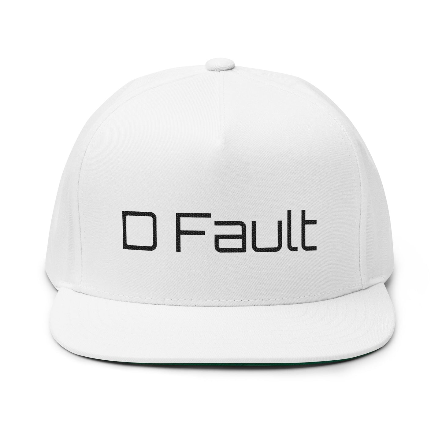 D Fault Embroidered Flat Bill Cap