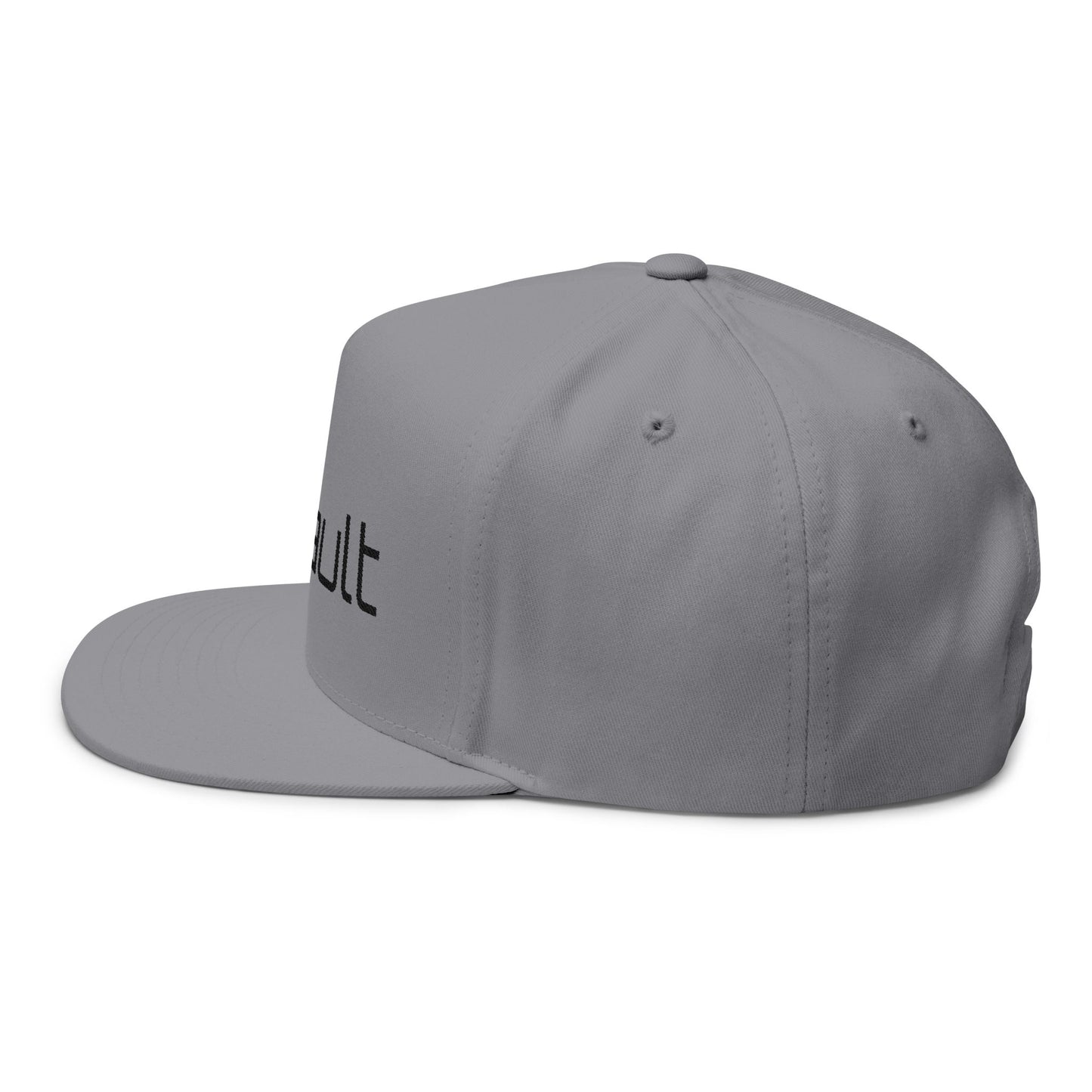 D Fault Embroidered Flat Bill Cap