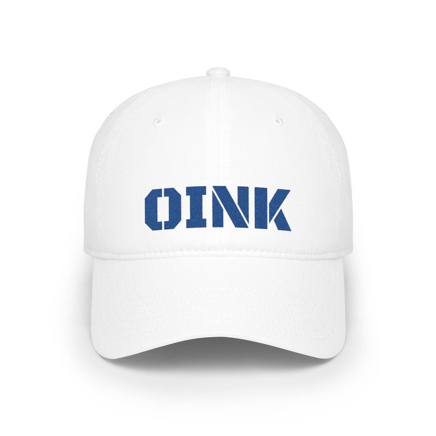 Oink Baseball Cap — Vintage Blue Pig Farm Hat