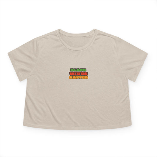 Black Wives Matter Flowy Crop Top