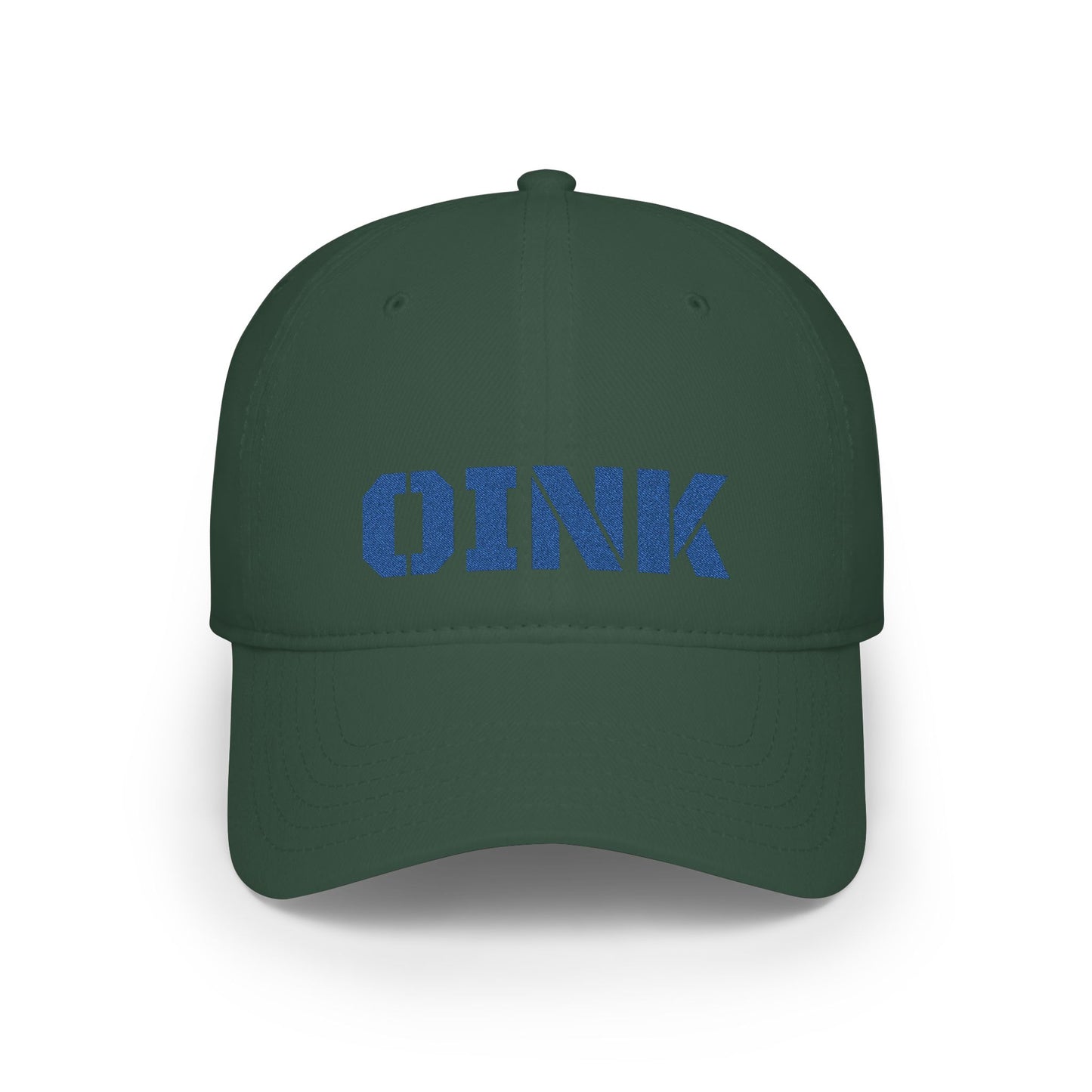 Oink Baseball Cap — Vintage Blue Pig Farm Hat