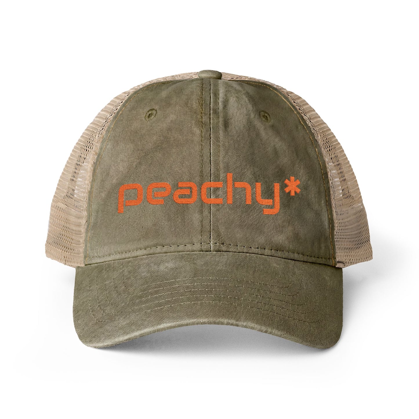 Peachy* Women's Washed Mesh-Back Cap